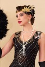 Золотистая повязка Gatsby с цепочками  (504249) - 6
