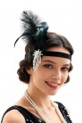 Повязка для волос с перьями и жемчужной подвеской (5042572) - оригинальная одежда