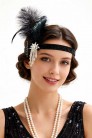 Повязка для волос с перьями и жемчужной подвеской (5042572) - цена