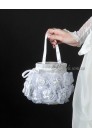 Біла сумочка з трояндами (ручна робота) (301025) - оригинальная одежда