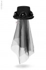 Карнавальная женская шляпа с фатой и розами X1161 (501161) - цена