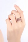 Массивное кольцо с камнями (розовая позолота) (708159) - оригинальная одежда