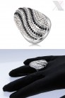 Массивное овальное кольцо с камнями XJ8174 (708174) - оригинальная одежда