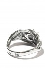 Ювелирное посеребренное кольцо с изумрудным Swarovski (708214) - оригинальная одежда