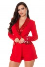 Red Sequin Blazer Look Jumpsuit (126267) - цена