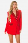 Red Sequin Blazer Look Jumpsuit (126267) - оригинальная одежда