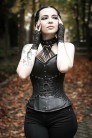 Корсет с ремешками и чокером Grey Velvet (121191) - 6