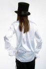 Белая мужская рубашка с жабо (202004) - оригинальная одежда