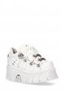 White Leather Platform Sneakers TB4002 (314002) - материал