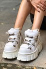 White Chunky Platform Sneakers B4004 (314004) - 7