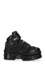 CASCO LATERAL Black Leather Platform Sneakers (314047) - 5