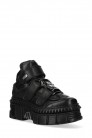 Черные кожаные кроссовки на платформе CASCO LATERAL (314047) - 4