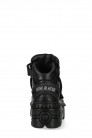 Черные кожаные кроссовки на платформе CASCO LATERAL (314047) - 5