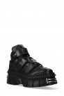 CRUST NEGRO Black Leather Platform Sneakers (314048) - 5