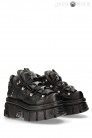 Nomada-106 Black Leather High Platform Sneakers (314029) - 3
