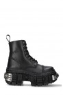 CASCO POWER Black Leather Chunky Platform Boots (310074) - 4