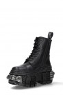 CASCO POWER Black Leather Chunky Platform Boots (310074) - цена