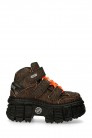 NARANJA TANK High Platform Leather Sneakers (314031) - 5