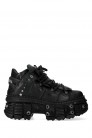 Чорні шкіряні кросівки на високій платформі TANK-106 (314033) - оригинальная одежда