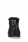 Чорні шкіряні кросівки на високій платформі TANK-106 (314033) - цена
