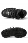 Черные кожаные кроссовки на высокой платформе TANK-106 (314033) - 3