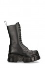 Черные кожаные сапоги со шнуровкой New Rock (310069) - оригинальная одежда