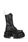 Черные кожаные сапоги со шнуровкой и винтами в платформе (310079) - 6