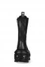 Черные кожаные сапоги со шнуровкой и винтами в платформе (310079) - цена
