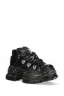 New Rock Cyberpunk TOWER Black Leather Sneakers  (314069) - цена