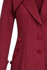 Длинное приталенное платье-пальто бордового цвета (114061) - материал