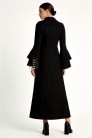Длинное приталенное шерстяное платье-пальто (114063) - цена