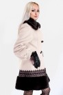 Women's Winter Coat with Lace and Fur (115010) - оригинальная одежда