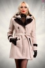 Зимове пальто з капюшоном та поясом X5047 (115047) - цена
