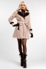 Зимове пальто з капюшоном та поясом X5047 (115047) - 3