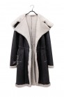 Genuine Women's Sheepskin Coat with a Hood (115079) - оригинальная одежда