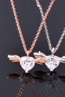 Rose Gold-Plating Necklace with Cubic Zirconia (707045) - оригинальная одежда