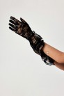 Black Lace Ruffled Gloves A1178 (601178) - оригинальная одежда
