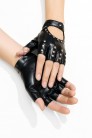 Women's Leather Gloves with Studs X1190 (601190) - цена