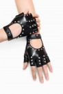 Жіночі шкіряні рукавички з клепками X1190 (601190) - 5