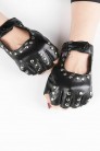 Women's Leather Gloves with Studs X1190 (601190) - материал