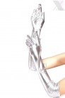 Длинные блестящие серебристые перчатки SC188 (601188) - материал