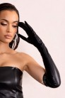 Long Faux Leather Gloves X1195 (601195) - материал