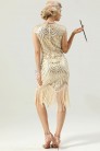 Sequin Party Fringe Gatsby Dress - Champagne (105524) - 4