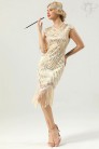 Sequin Party Fringe Gatsby Dress - Champagne (105524) - оригинальная одежда