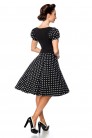 Elegant Retro Dress with Puff Short Sleeves (105562) - материал