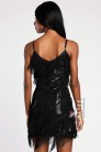 Black Glitter Dress with Fringe X5585 (105585) - материал
