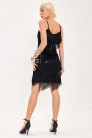 Black Glitter Dress with Fringe X5585 (105585) - 4