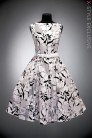 Квіткова бавовняна ретро-сукня з поясом X5352 (105352) - оригинальная одежда