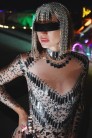Футуристическое платье-боди Selina телесного цвета (1292472) - 3