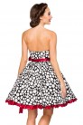 Strapless Polka Dot Retro Dress with Wide Belt (105537) - оригинальная одежда